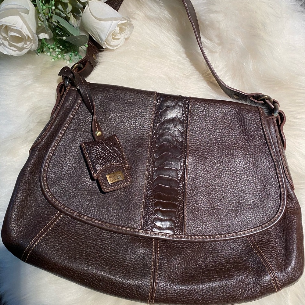 Genuine full cow leather bag with brass hw!